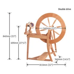 Ashford Traditional Spinning Wheel - Double Drive -Textile Supply Store ASH DDSWb 23704.1580226120