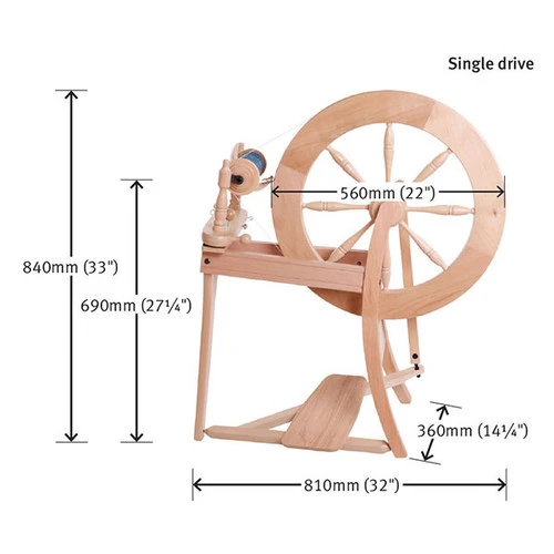 Ashford Traditional Spinning Wheel - Single Drive - Unfinished 4 Ashford Traditional Spinning Wheel - Single Drive - Unfinished - Image 2
