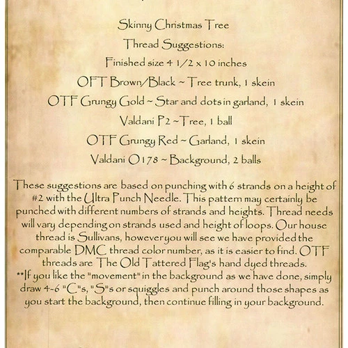 Punch Needle Pattern - Skinny Christmas Tree 4 Punch Needle Pattern - Skinny Christmas Tree - Image 2