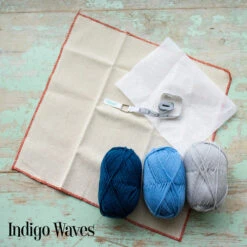 Punch It Up! Kit -Textile Supply Store RugPunchKitsIndigoWaves 95022.1655322468