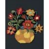Punch Needle Kit - Floral On Black -Textile Supply Store SPI 324352 17737.1570309997