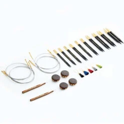 Lantern Moon Ebony Interchangeable Needle Set - Heirloom -Textile Supply Store SPI 666530c 16475.1665848409