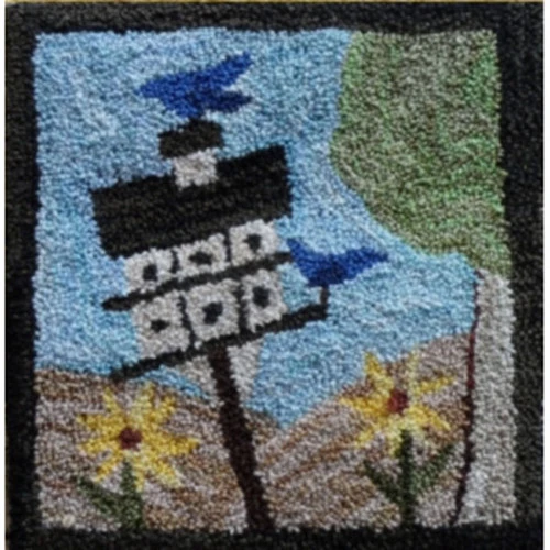 Punch Needle Kit - Springtime Home 3 Punch Needle Kit - Springtime Home