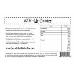 Punch Needle Pattern - My Country -Textile Supply Store TTB PAT 709b 39146.1585664614